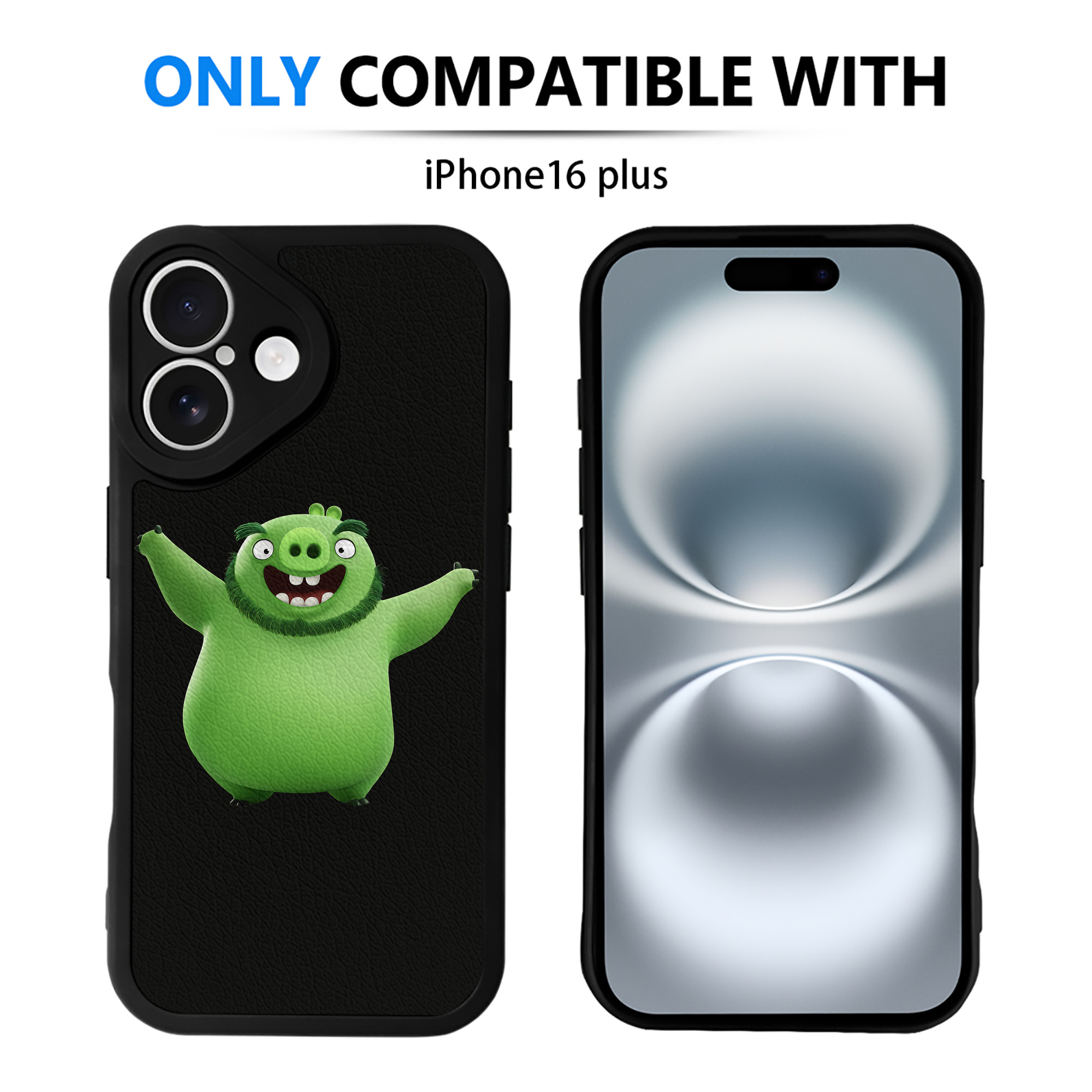 （画像用） Angry Birds アングリーバード 【iPhone 16シリーズ対応】シリコンスマホケース（レザー調） 材質：シリコン